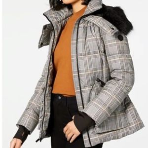 French Connection Coat Plaid Checkered MSRP $220 Bnew XS